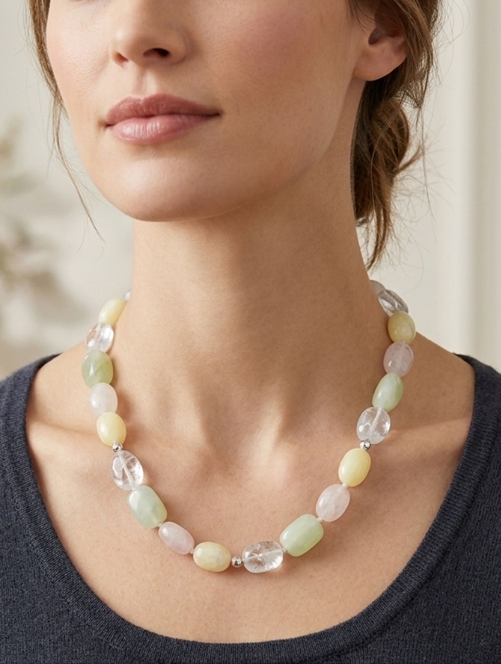 Macy's Sterling Silver QUARTZ Necklace